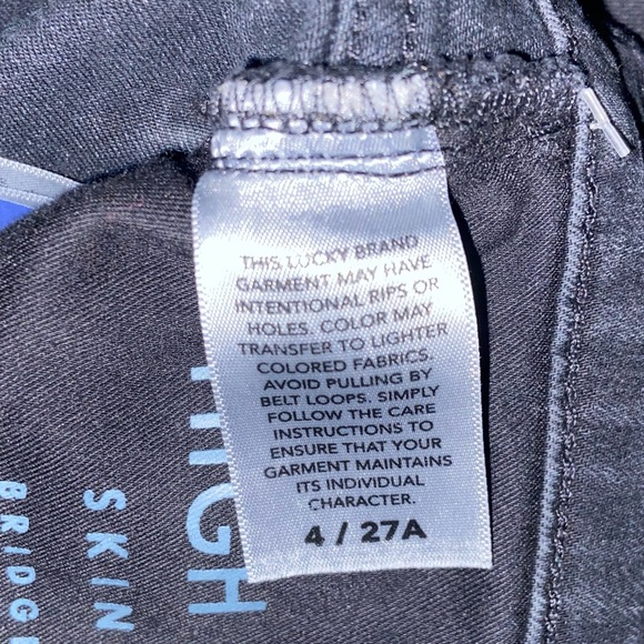 lucky brand high rise skinny Bridgette black jeans super cute button fly pants - Picture 15 of 16